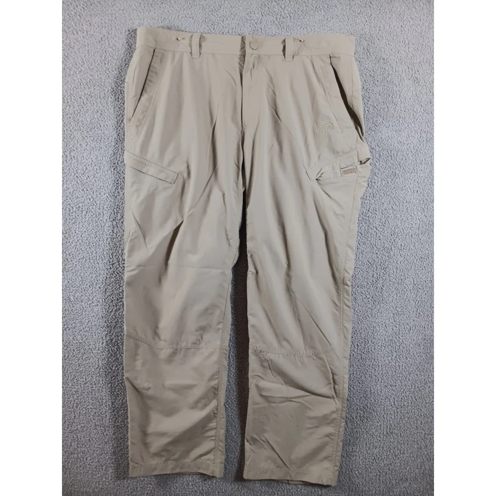 The North Face Mens Cargo Pants Beige Nylon Hiking Outdoor Trail Utility